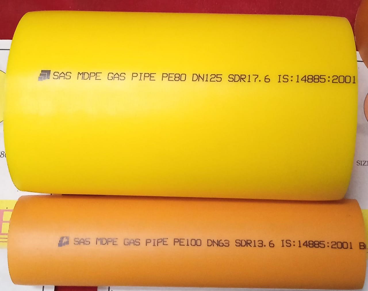 M.D.P.E. Pipes for Gaseous Application